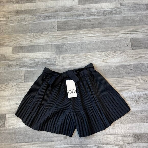 Zara NWT pleated shorts belted size small A50 - Picture 1 of 9